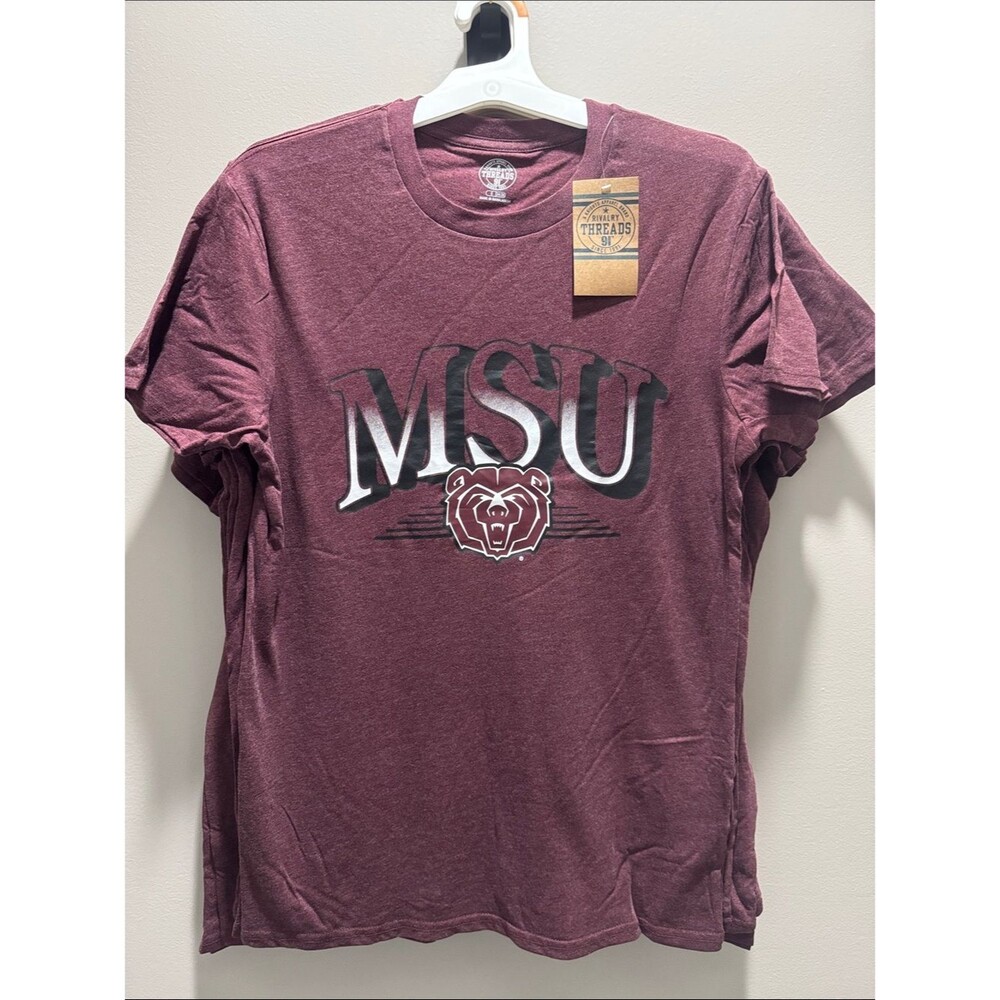 MSU Men's Maroon Graphic Logo T-Shirt Case Pack of 7. S, M(2), L(2), XL, XXL